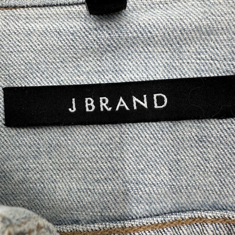 J Brand Jacket Womens XS Denim Atomic Stretch Button Up Distressed 40503225 - Picture 4 of 13